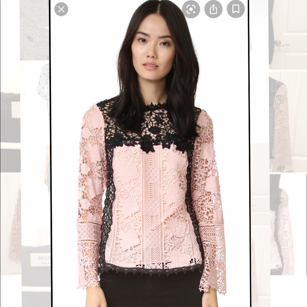 Like NEW GORGEOUS Nanette Lepore lace top- Size 4